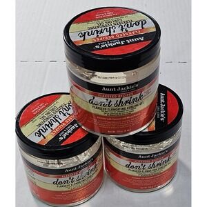 3pk Aunt Jackie's Don't Shrink Flaxseed Elongating Curling Gel 9oz Curls Coils